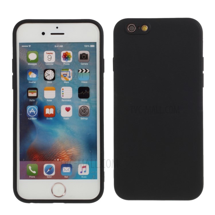 Matte Silikon Schutzhülle Für Iphone 6S Plus / 6 Zuzüglich 5,5-Zoll - Schwarz-1