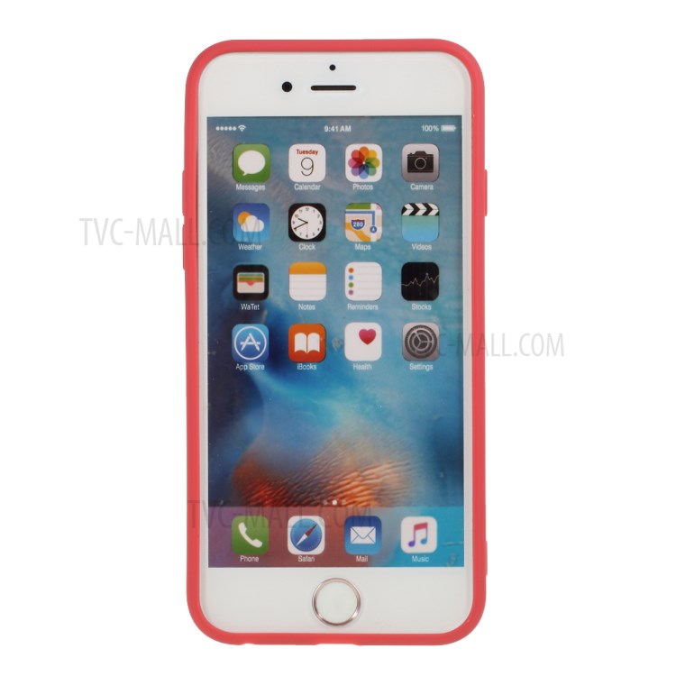Matte Silicone Protector Case for iPhone 6s Plus/6 Plus 5.5-inch - Red-3