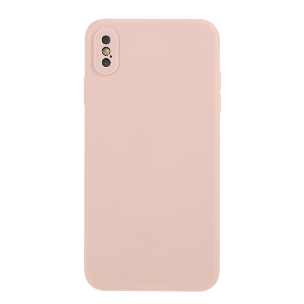 Matte Skin Soft Silicone Phone Case for iPhone XS/X 5.8-inch - Pink-1