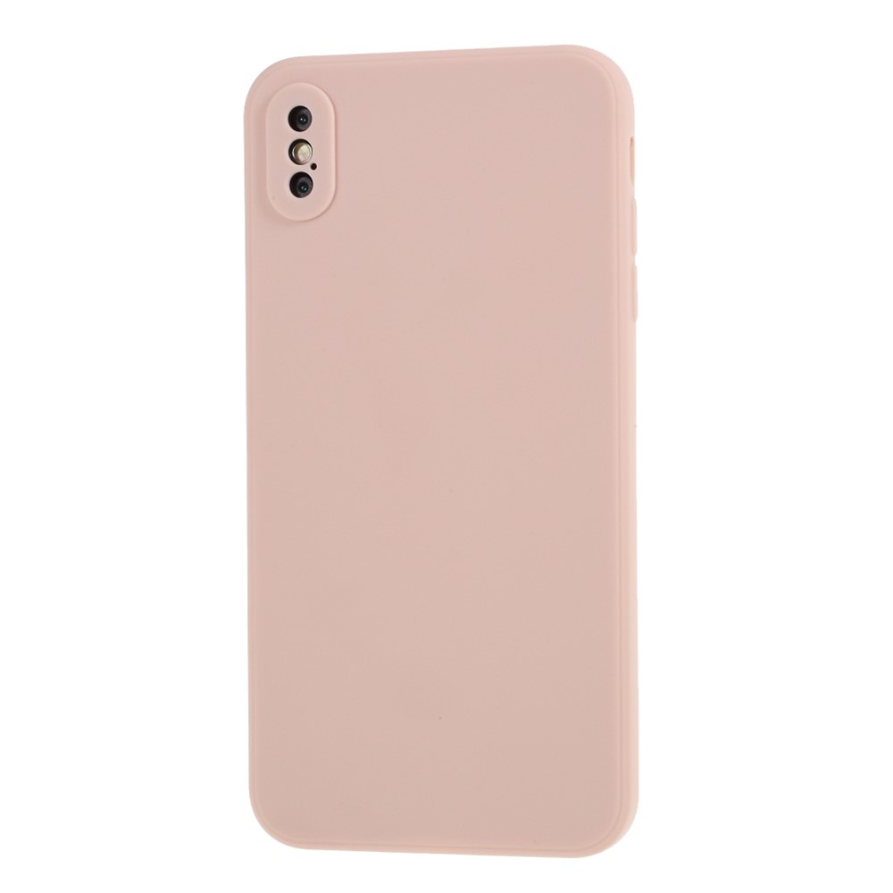 Matte Skin Soft Silicone Phone Case for iPhone XS/X 5.8-inch - Pink-2