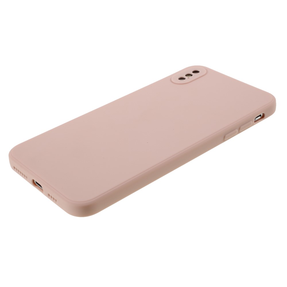 Matte Skin Soft Silicone Phone Case for iPhone XS/X 5.8-inch - Pink-4