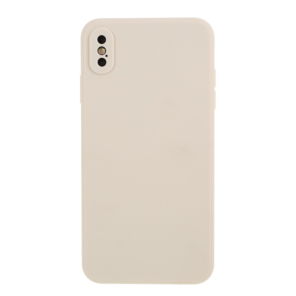 Matte Skin Soft Silicone Phone Case for iPhone XS/X 5.8-inch - Beige-1