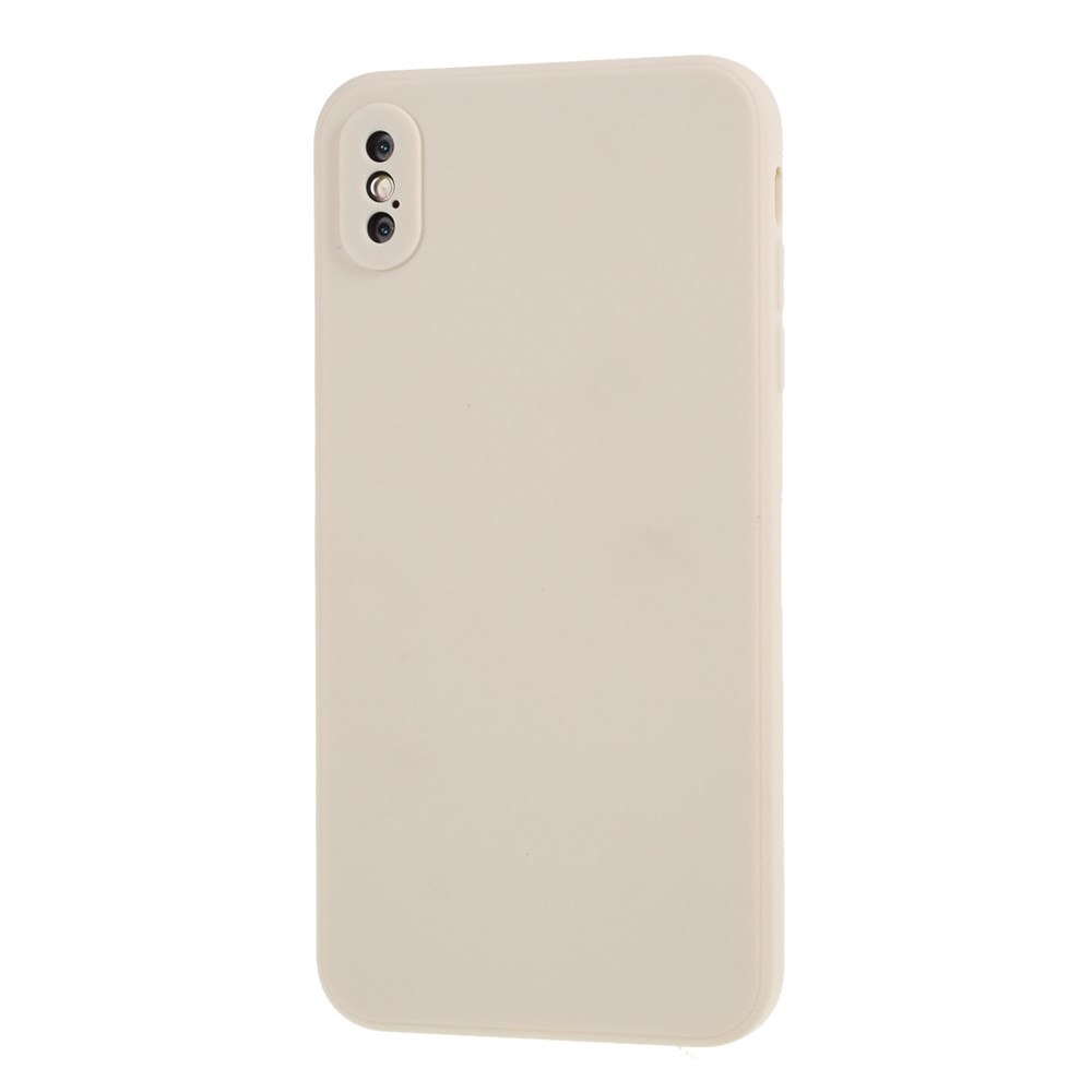 Matte Skin Soft Silicone Phone Case for iPhone XS/X 5.8-inch - Beige-2