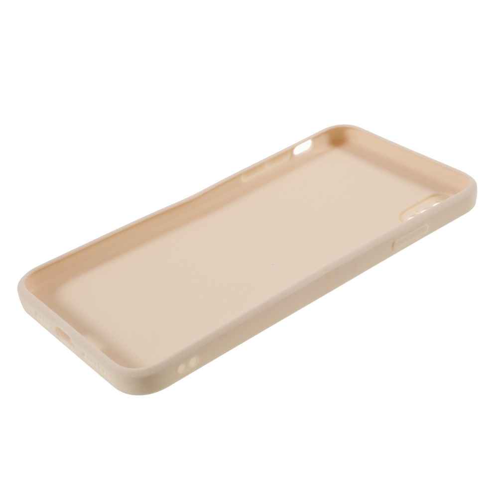 Matte Skin Soft Silicone Phone Case for iPhone XS/X 5.8-inch - Beige-5