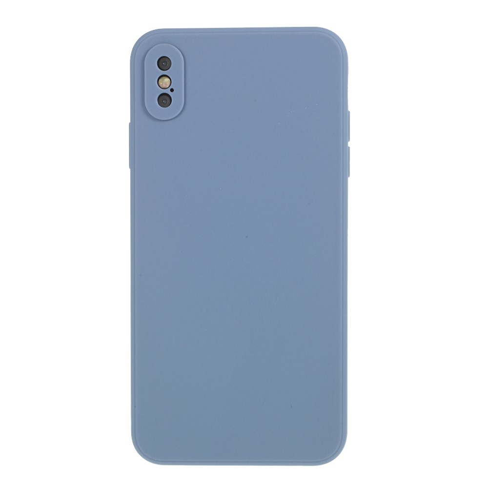 Matte Skin Soft Silicone Phone Case for iPhone XS/X 5.8-inch - Dark Blue-1