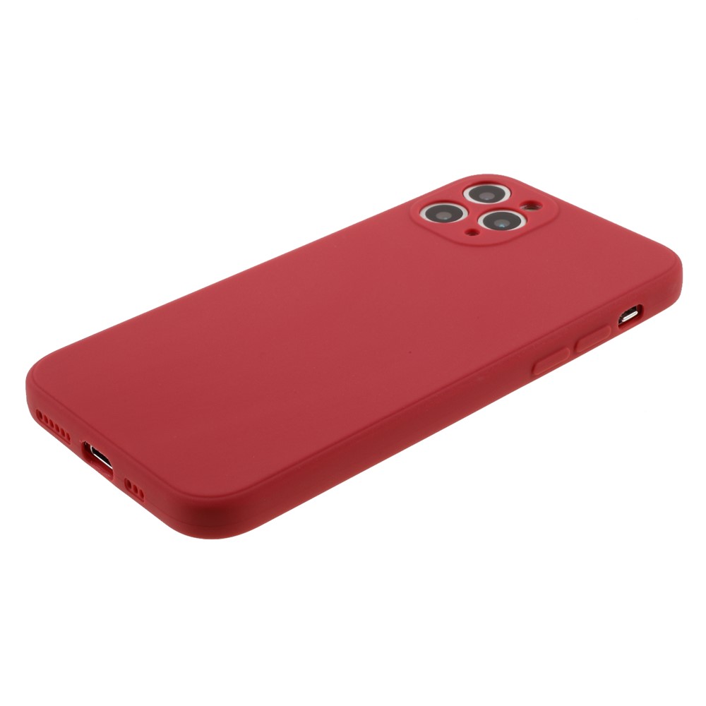 Matte Skin Soft Silicone Phone Case for iPhone 11 Pro 5.8-inch - Red-4