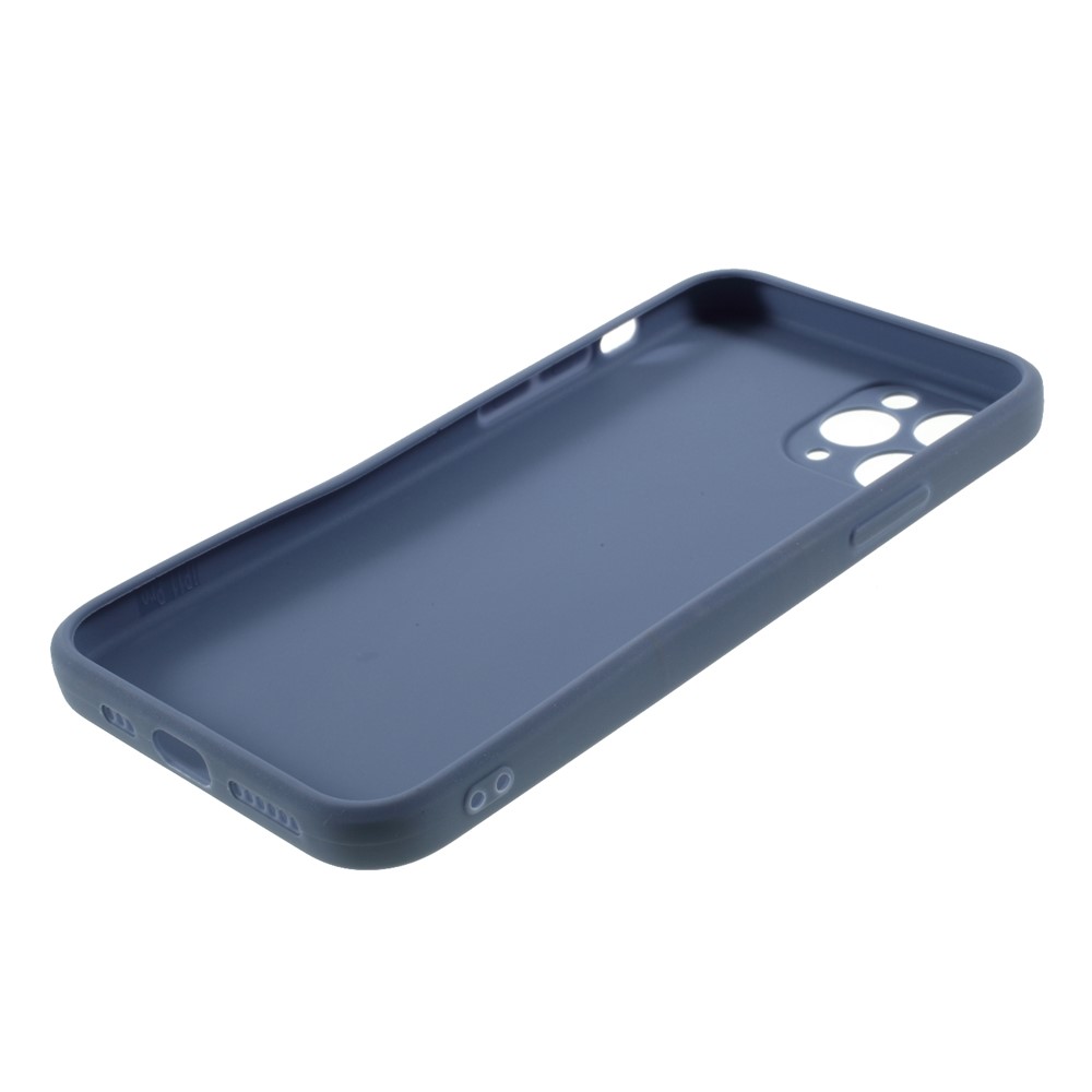 Capa de Telefone de Silicone Macia de Pele Fosca Para Iphone 11 Pro 5,8 Polegadas - Azul Escuro