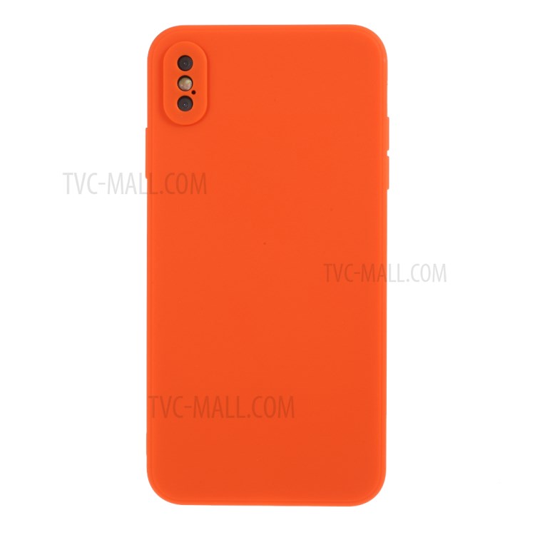 Matte Skin Soft Silicone Phone Case for iPhone XS Max 6.5-inch - Orange-1