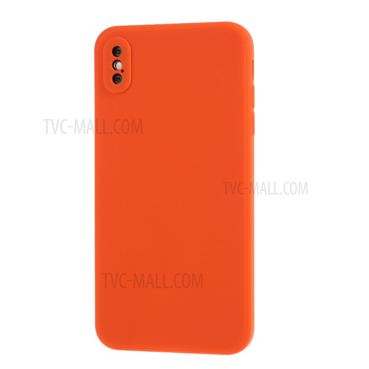 Matte Skin Soft Silicone Phone Case for iPhone XS Max 6.5-inch - Orange-2