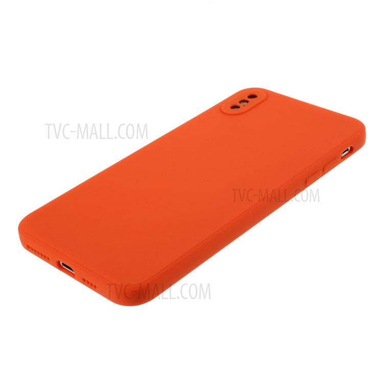 Matte Skin Soft Silicone Phone Case for iPhone XS Max 6.5-inch - Orange-4