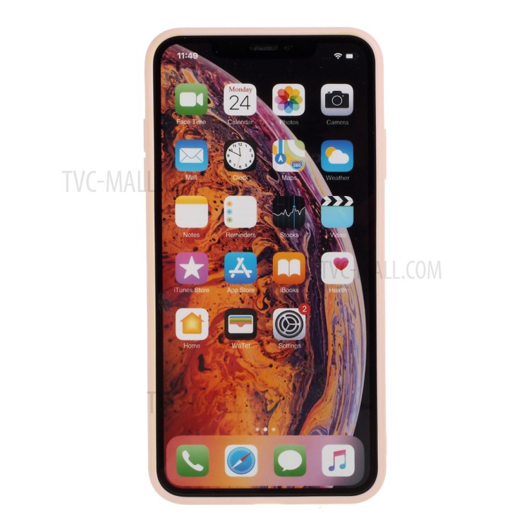 Matte Skin Soft Silicone Phone Case for iPhone XS Max 6.5-inch - Pink-3