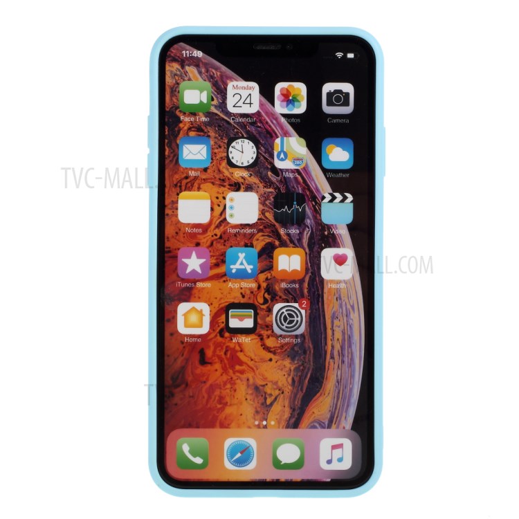 Matte Skin Soft Silicone Phone Case for iPhone XS Max 6.5-inch - Baby Blue-3