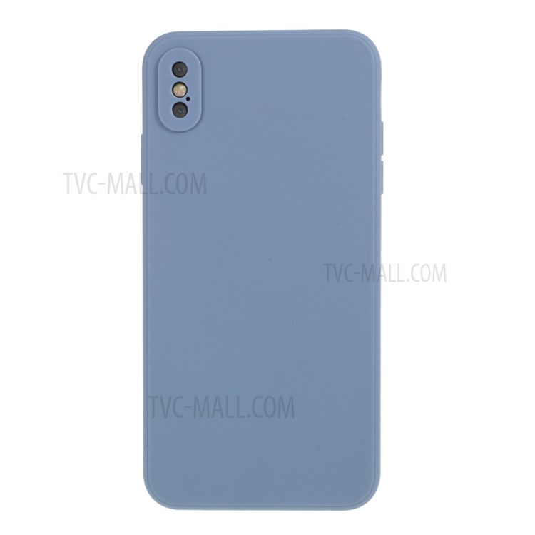 Matte Skin Soft Silicone Phone Case for iPhone XS Max 6.5-inch - Dark Blue-1