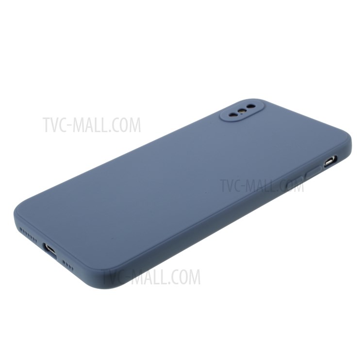 Matte Skin Soft Silicone Phone Case for iPhone XS Max 6.5-inch - Dark Blue-4