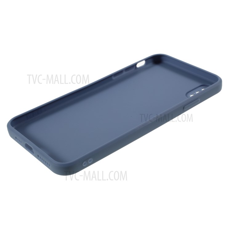 Matte Skin Soft Silicone Phone Case for iPhone XS Max 6.5-inch - Dark Blue-5