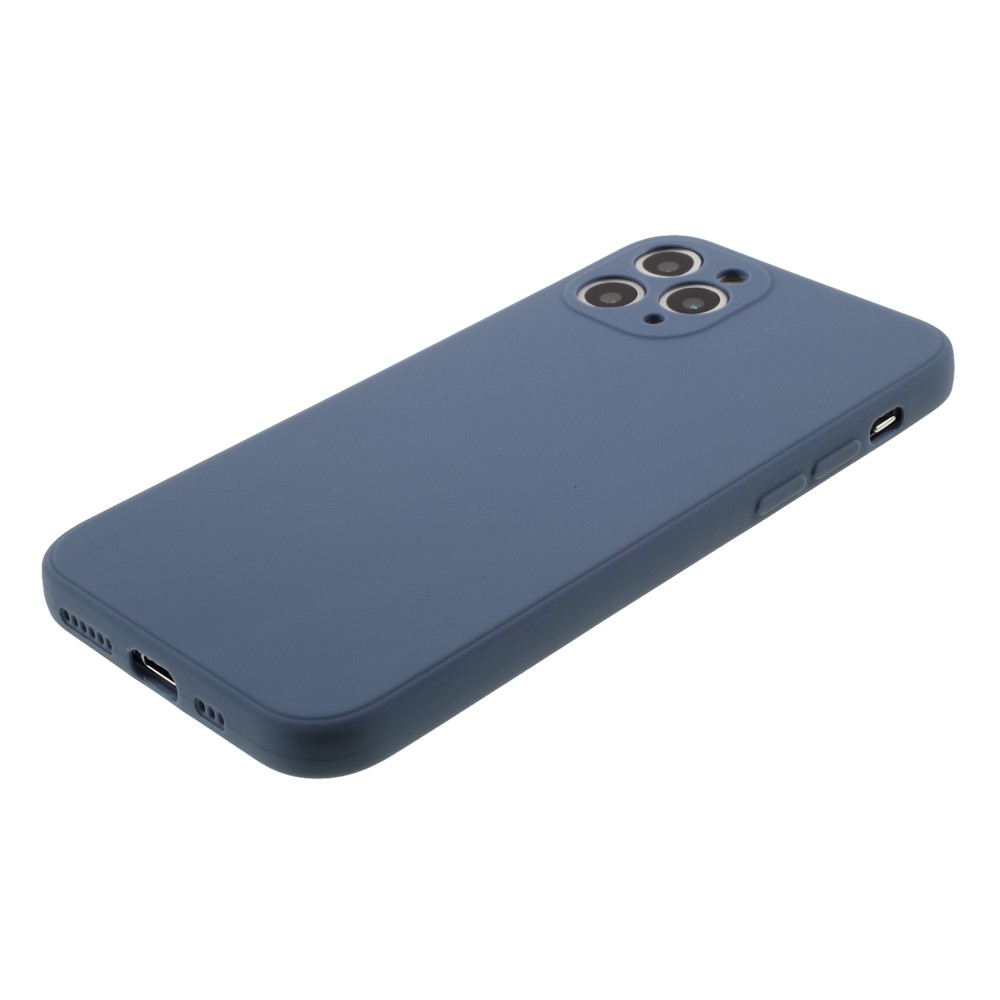 Matte Skin Soft Silicone Mobile Phone Shell for iPhone 11 Pro Max 6.5 inch - Dark Blue-4