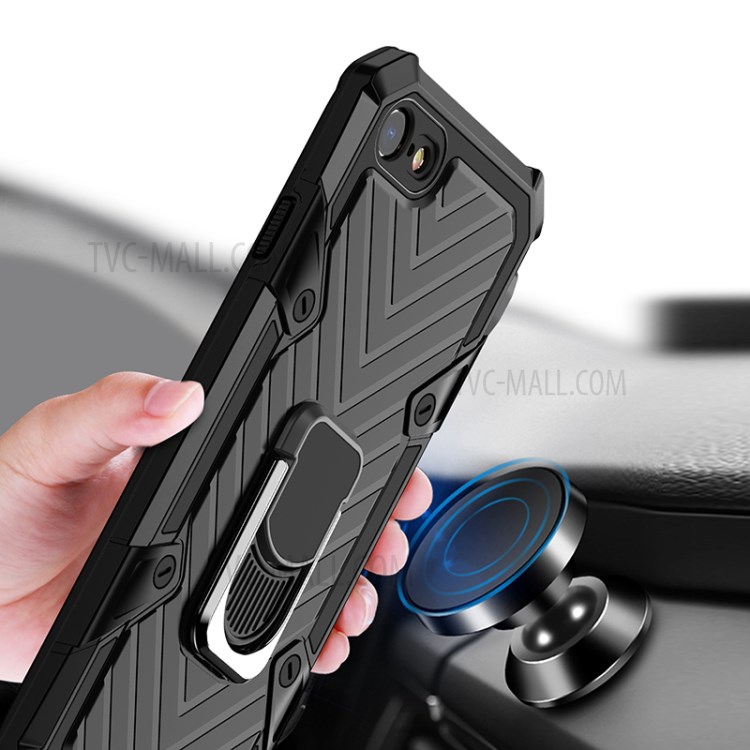 Detachable 2-in-1 PC + TPU Combo Phone Protective Shell with Kickstand for iPhone 8 / iPhone 7 / iPhone SE (2nd Generation) - Black-2