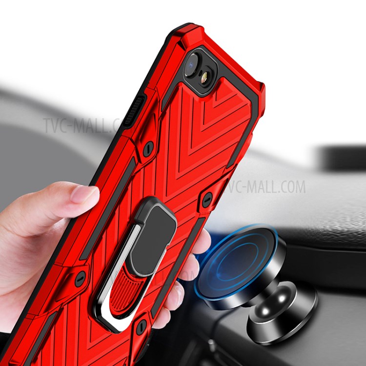 Detachable 2-in-1 PC + TPU Combo Phone Protective Shell with Kickstand for iPhone 8 / iPhone 7 / iPhone SE (2nd Generation) - Red-2