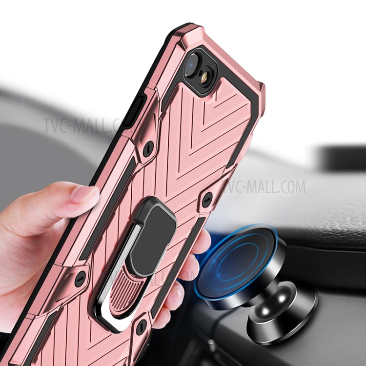 Detachable 2-in-1 PC + TPU Combo Phone Protective Shell with Kickstand for iPhone 8 / iPhone 7 / iPhone SE (2nd Generation) - Rose Gold-2