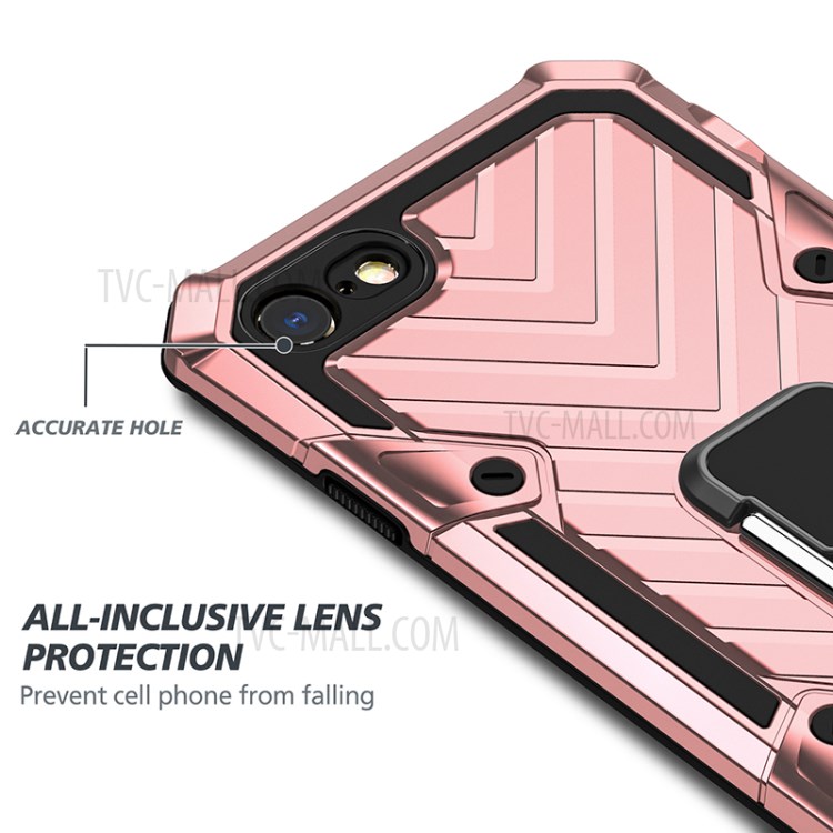 Detachable 2-in-1 PC + TPU Combo Phone Protective Shell with Kickstand for iPhone 8 / iPhone 7 / iPhone SE (2nd Generation) - Rose Gold-5