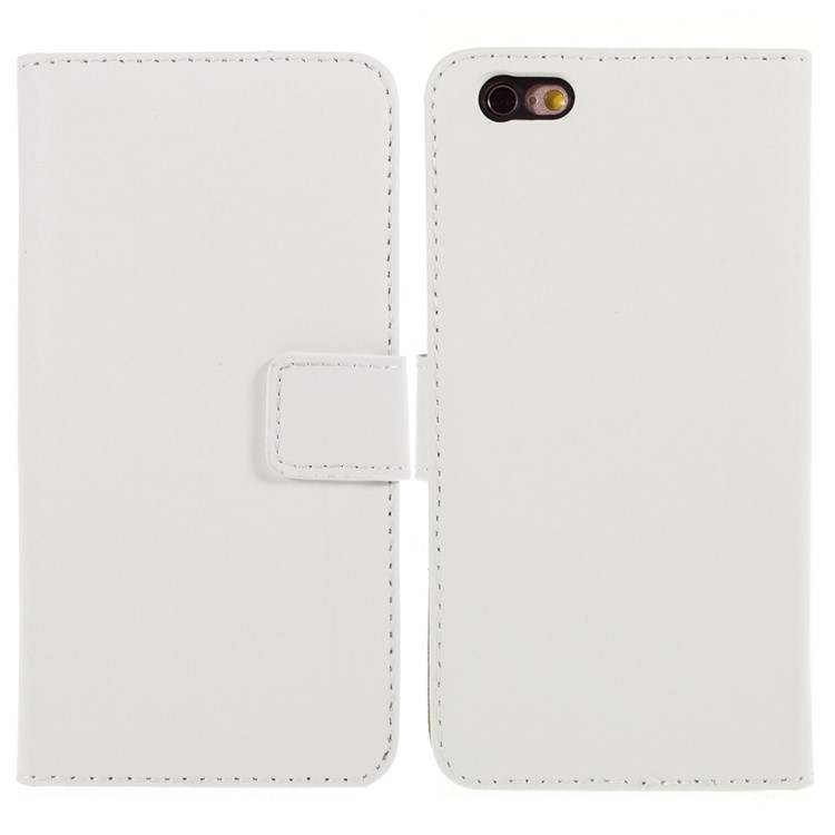 Split Leather with Stand Wallet Shell for iPhone 6/6s 4.7-inch - White-1