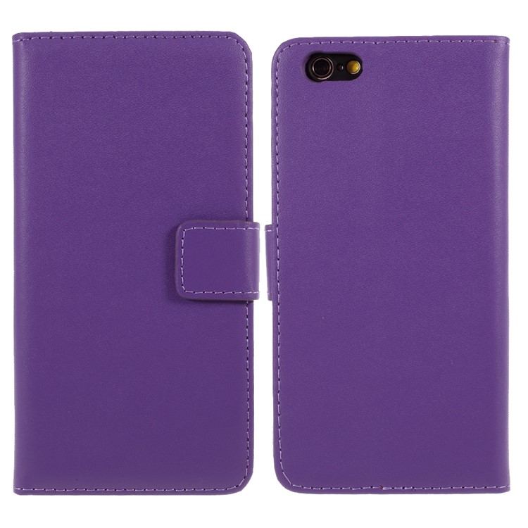 Couro Dividido Resistente a Gota Com Casca de Carteira de Suporte Para Iphone 6/6s Acessório de Telefone de 4,7 Polegadas - Roxo