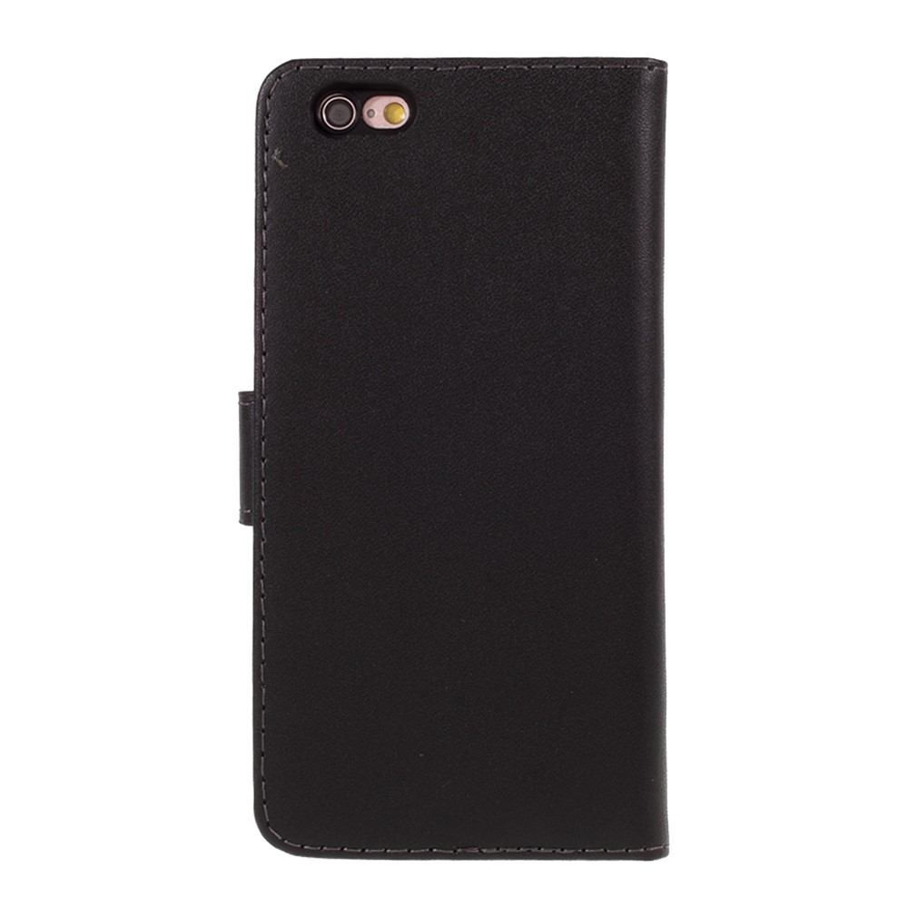 Couro Rachado Com Tampa Carteira Para IPhone 6 Plus / 6s Acrescida De 5,5 Polegadas - Preto-3