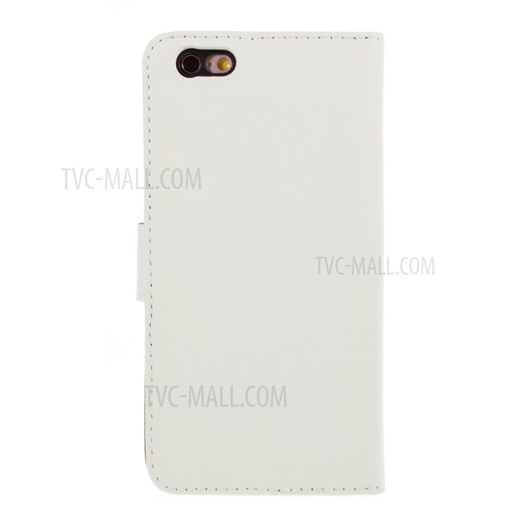 Split Leather with Wallet Cover for iPhone 6 Plus/6s Plus 5.5-inch - White-3