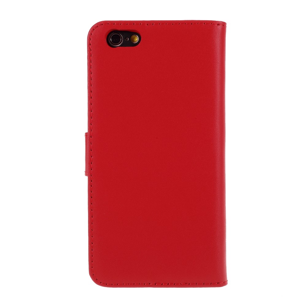 in Pelle Divisa Con Copertina Del Portafoglio Per Iphone 6 Plus/6s Più 5,5 Pollici - Rosso-3