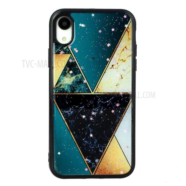 Marble Pattern Printing Epoxy TPU Back Phone Case for iPhone XR 6.1 inch - Style B-1