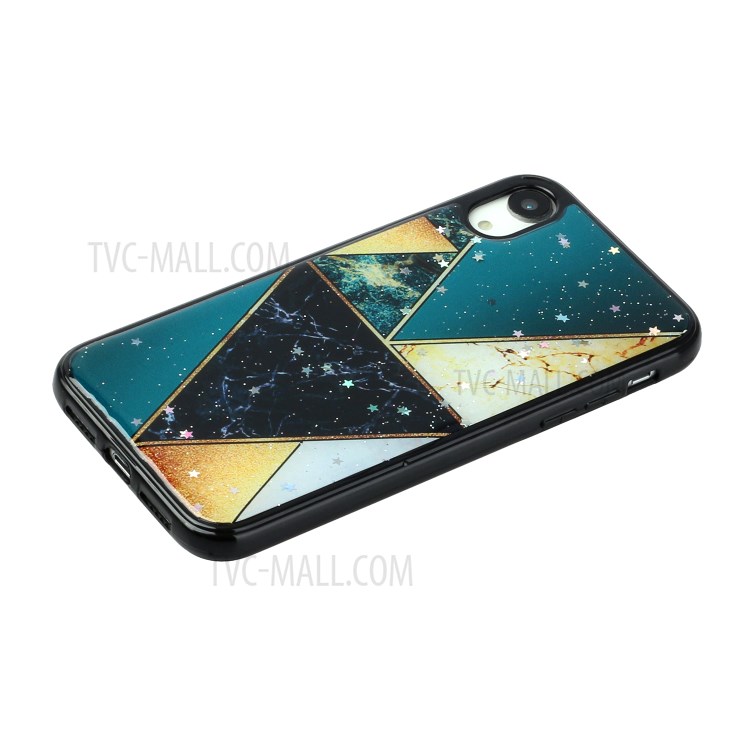 Marble Pattern Printing Epoxy TPU Back Phone Case for iPhone XR 6.1 inch - Style B-2