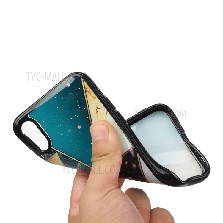 Marble Pattern Printing Epoxy TPU Back Phone Case for iPhone XR 6.1 inch - Style B-3