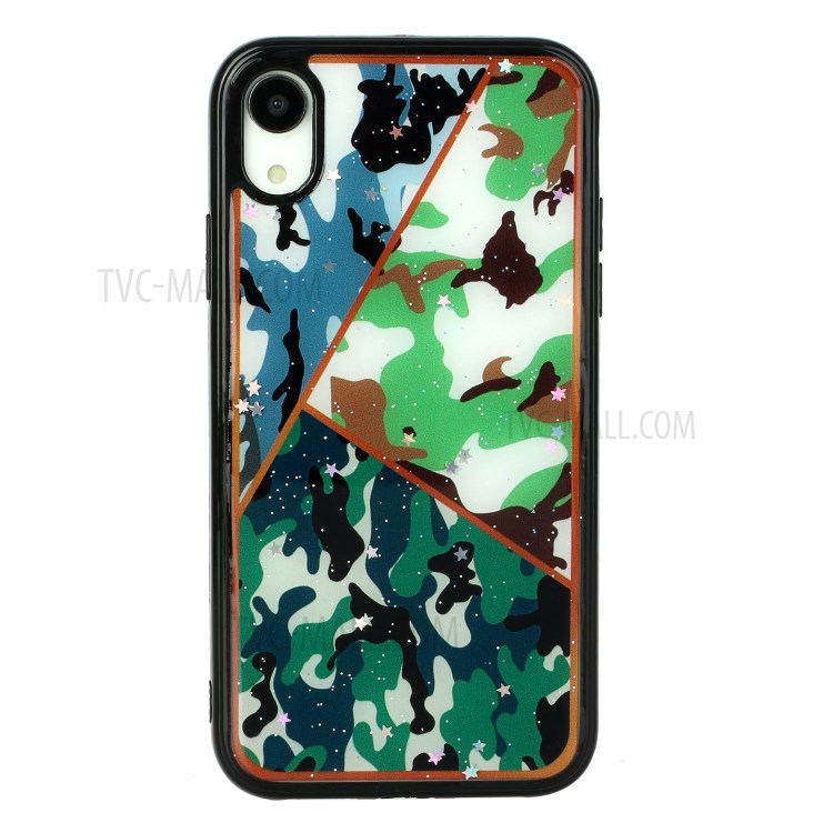 Marble Pattern Printing Epoxy TPU Back Phone Case for iPhone XR 6.1 inch - Style C-1