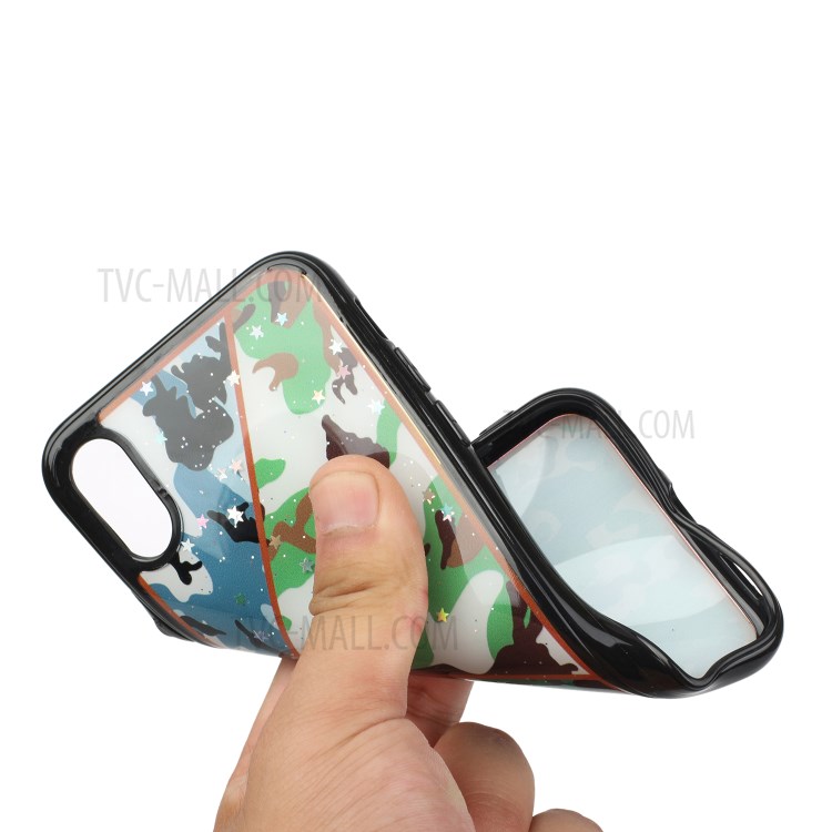 Marble Pattern Printing Epoxy TPU Back Phone Case for iPhone XR 6.1 inch - Style C-3