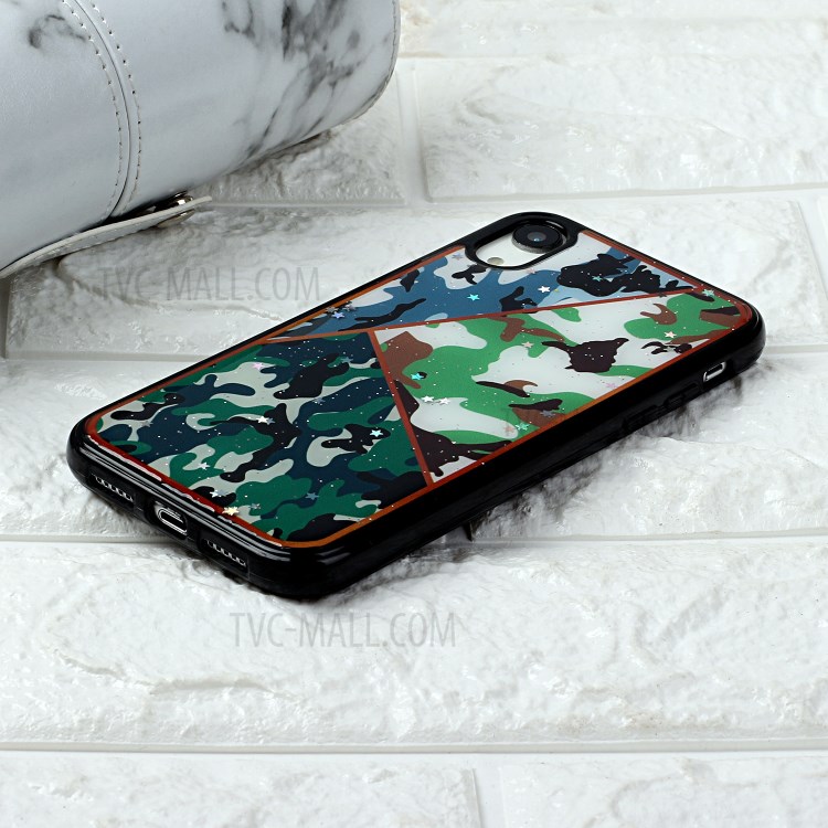 Marble Pattern Printing Epoxy TPU Back Phone Case for iPhone XR 6.1 inch - Style C-5