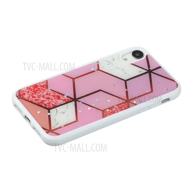Marble Pattern Printing Epoxy TPU Back Phone Case for iPhone XR 6.1 inch - Style E-2
