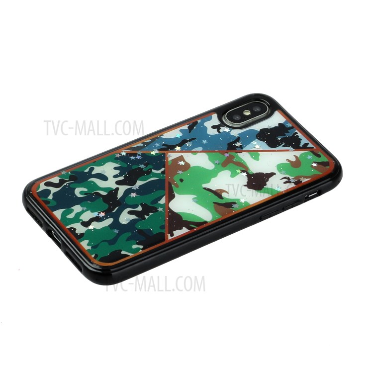 Marble Pattern Printing Epoxy TPU Back Case Covering for iPhone XS Max 6.5 inch - Style G-2