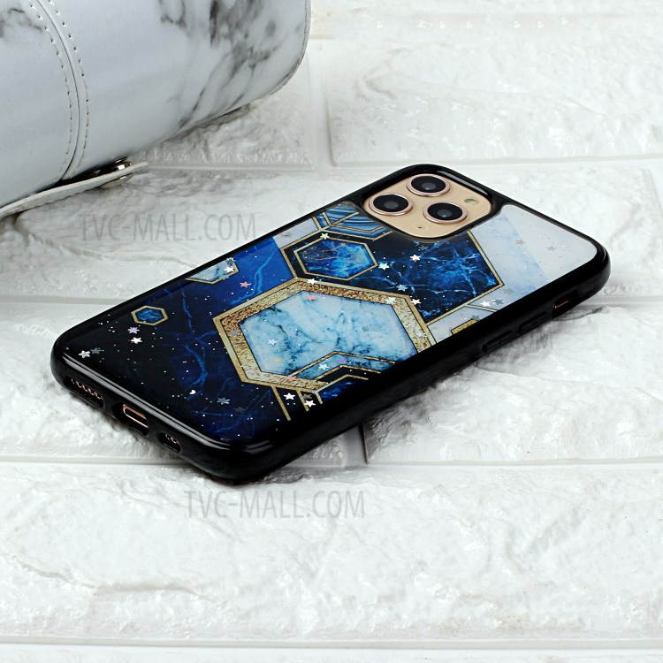 Marble Pattern Printing Epoxy TPU Phone Case for iPhone 11 6.1 inch - Style A-5