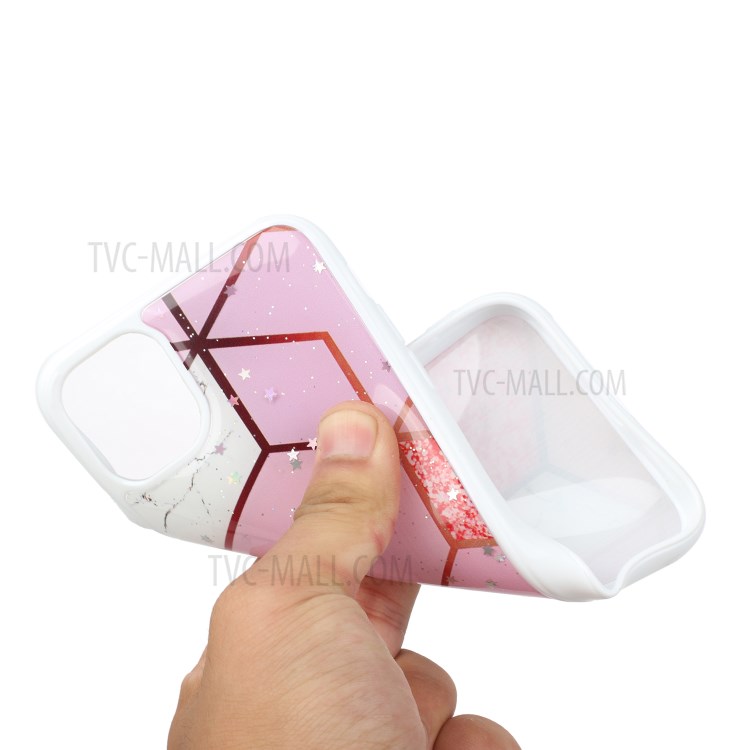 Marble Pattern Printing Epoxy TPU Phone Case for iPhone 11 6.1 inch - Style C-3