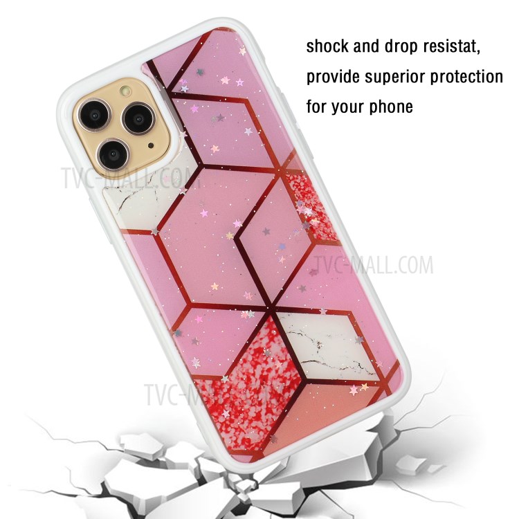 Marble Pattern Printing Epoxy TPU Phone Case for iPhone 11 6.1 inch - Style C-4