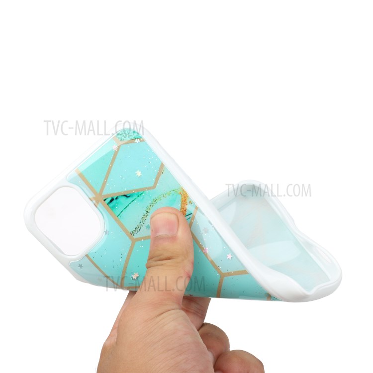 Marble Pattern Printing Epoxy TPU Phone Case for iPhone 11 6.1 inch - Style E-3