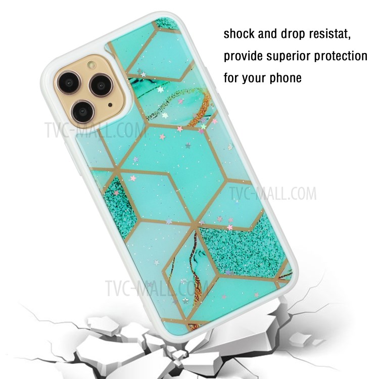 Marble Pattern Printing Epoxy TPU Phone Case for iPhone 11 6.1 inch - Style E-4