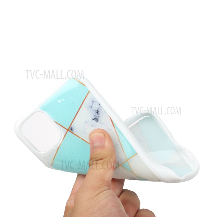 Marble Pattern Printing Epoxy TPU Phone Case for iPhone 11 6.1 inch - Style G-3