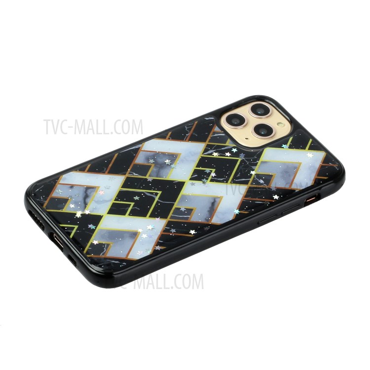 Marble Pattern Printing Epoxy TPU Phone Shell for iPhone 11 Pro Max 6.5 inch - Style B-2