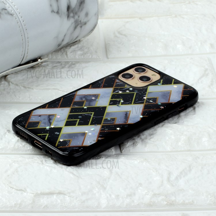 Marble Pattern Printing Epoxy TPU Phone Shell for iPhone 11 Pro Max 6.5 inch - Style B-5