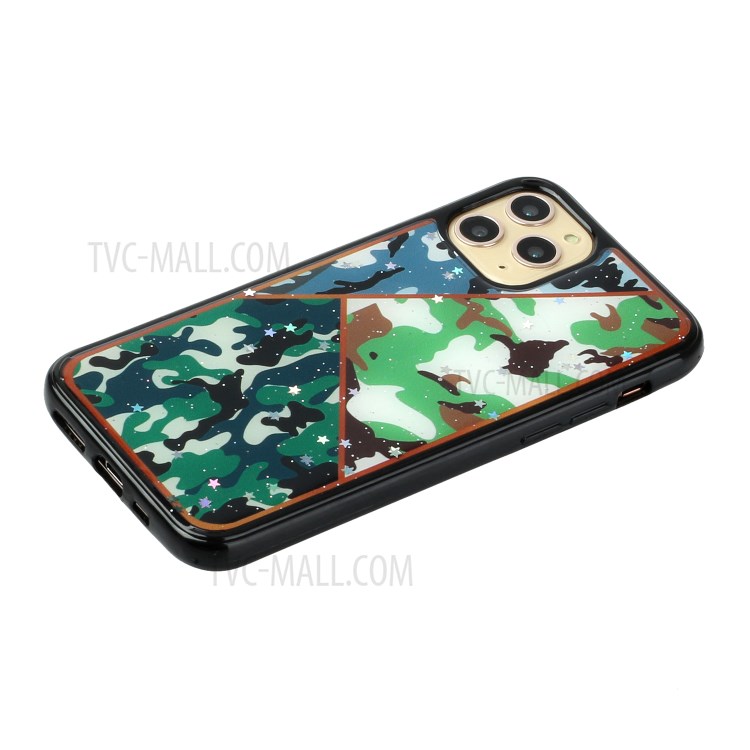 Marble Pattern Printing Epoxy TPU Phone Shell for iPhone 11 Pro Max 6.5 inch - Style F-2