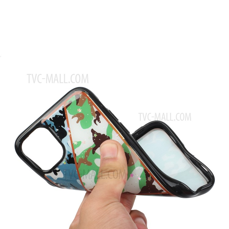 Marble Pattern Printing Epoxy TPU Phone Shell for iPhone 11 Pro Max 6.5 inch - Style F-3