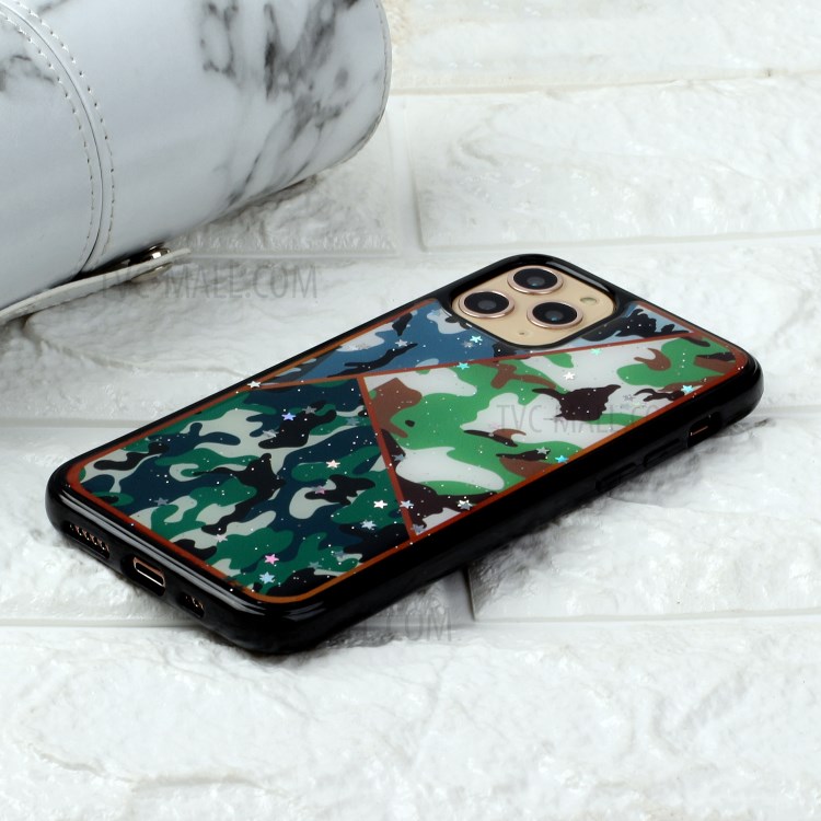 Marble Pattern Printing Epoxy TPU Phone Shell for iPhone 11 Pro Max 6.5 inch - Style F-5