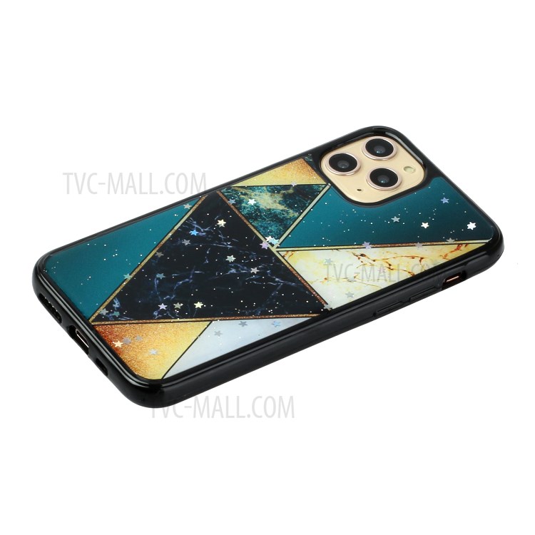Marble Pattern Printing Epoxy TPU Phone Shell for iPhone 11 Pro Max 6.5 inch - Style H-2