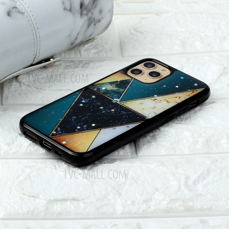 Marble Pattern Printing Epoxy TPU Phone Shell for iPhone 11 Pro Max 6.5 inch - Style H-5